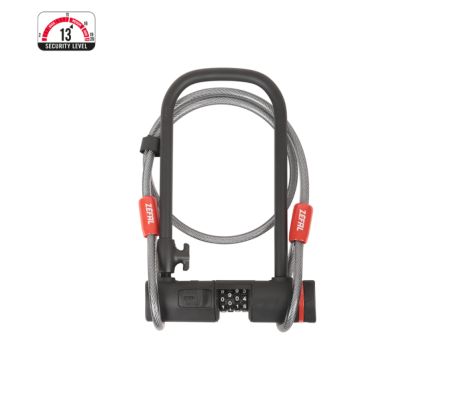 CANDADO U-LOCK CON CABLE Y CÓDIGO ZÉFAL K-TRAZ U13