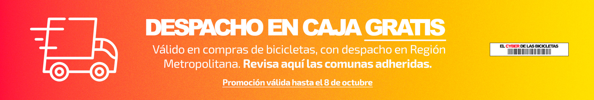 bicicleta con despacho gratis en santiago